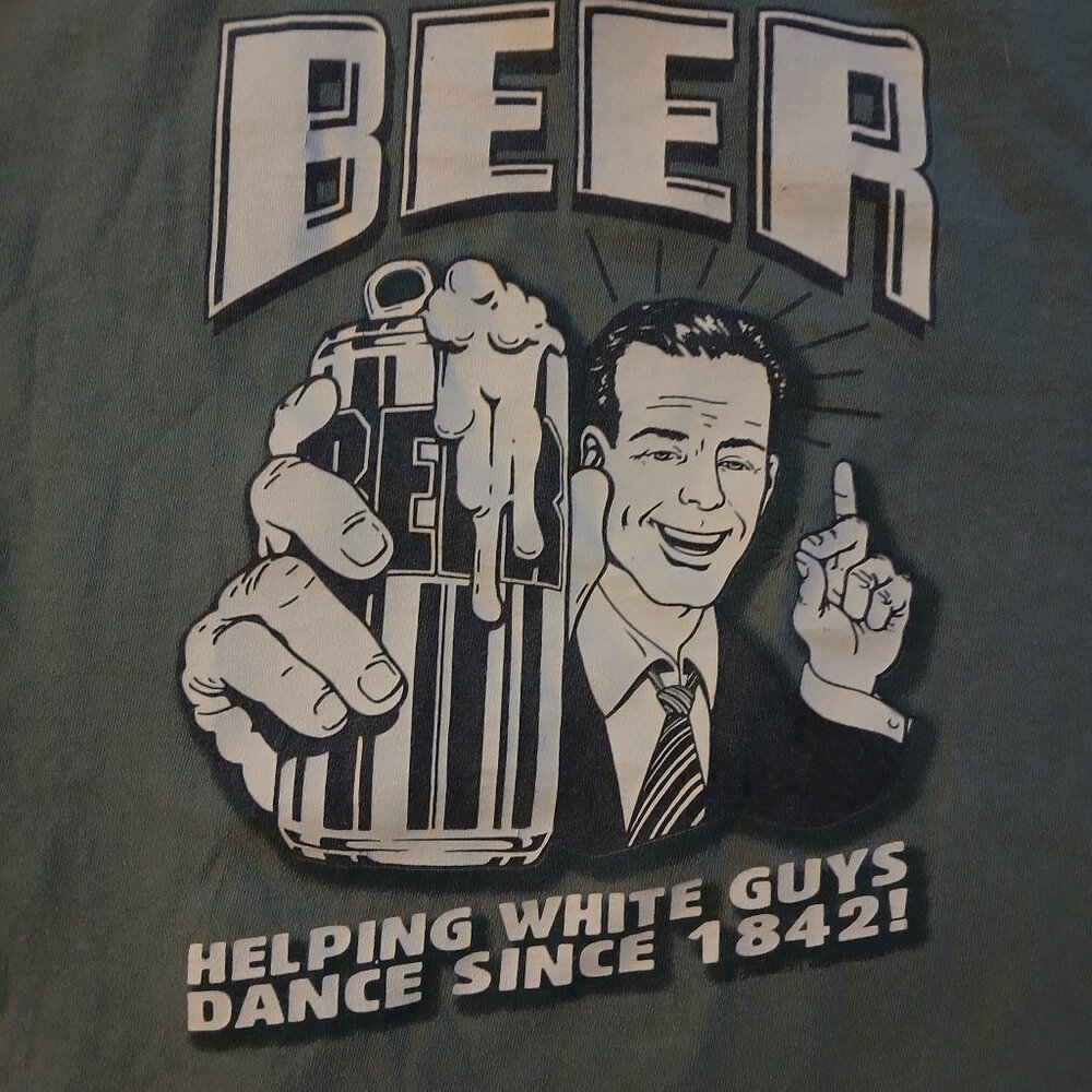 Changes Vintage Men's Short Sleeve Graphic Beer Tee  SZ L GUC